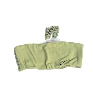 Billabong Sol Searcher Cactus Bandeau Bikini Top Straps Green Size Small NWT